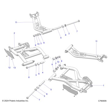 SUSPENSION, REAR CONTROL ARMS - G25GXK99 (C760005)