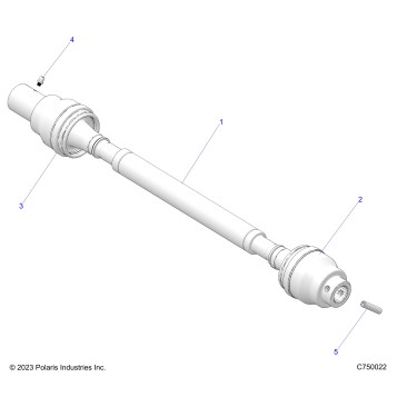 DRIVE TRAIN, FRONT PROP SHAFT - G25GXK99 (C750022)