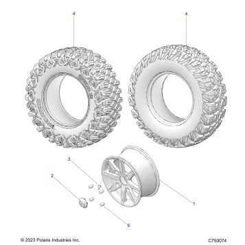 WHEELS, REAR - G24GMP99 (C750074)