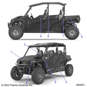 BODY, DECALS - G22GMP99AJ/BJ (900501)