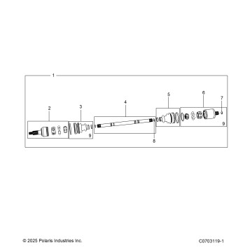 DRIVE TRAIN, REAR HALF SHAFT
