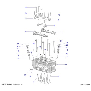 ENGINE, CYLINDER HEAD AND VALVES