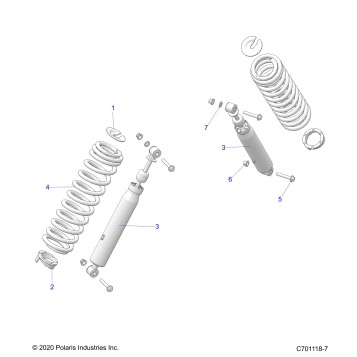 SUSPENSION, REAR SHOCK MOUNTING - G23GAE99A2 (C701118-7)