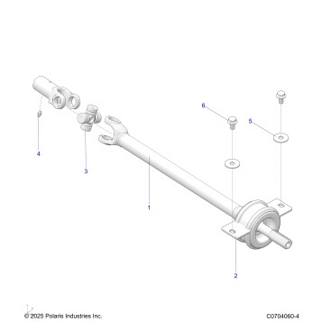 DRIVE TRAIN, MID PROP SHAFT