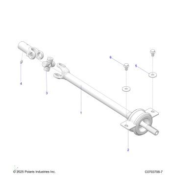 DRIVE TRAIN, MID PROP SHAFT