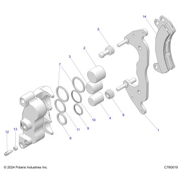 BRAKES, FRONT CALIPER - G25GMK99 (C760019)