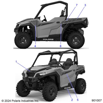 BODY, DECALS - G25GAE99 (901007)