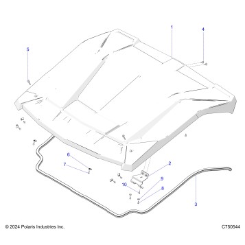 BODY, ROOF - G25GXK99 (C750544)
