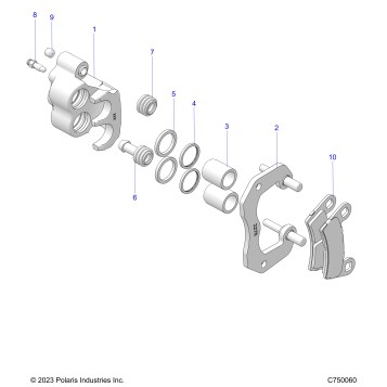 BRAKES, REAR CALIPER - G25GAP99 (C1912787)