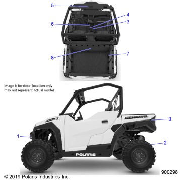 BODY, DECALS, WARNING - G22GXD99AC/AJ/BC/BJ (900298)