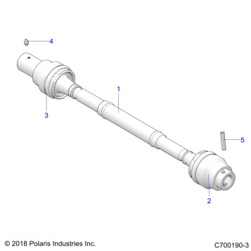 DRIVE TRAIN, FRONT PROP SHAFT - G22GXE99AL/BL (C700190-3)