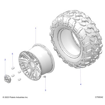 WHEELS, REAR - G24GAP99 (C750042)