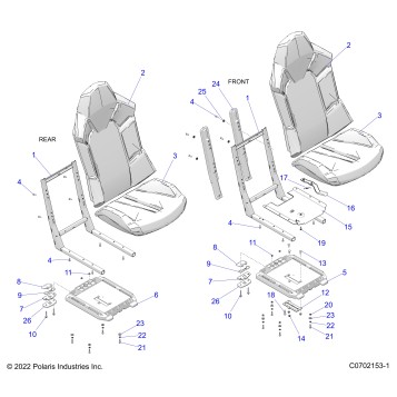 BODY, SEAT ASM. AND SLIDER - G24GMP99 (C0702153-1)