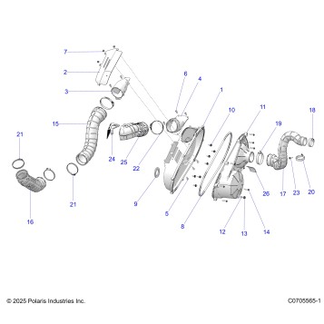 DRIVE TRAIN, CLUTCH COVER AND DUCTING