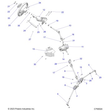 STEERING, STEERING ASM. - G24GMP99 (C750024)