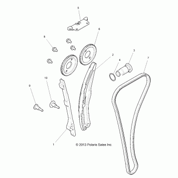 ENGINE, CAM CHAIN AND TENSIONER - Z16VDE99AF/AM/LM/AS/M99AM (49RGRCAM14RZR1000)