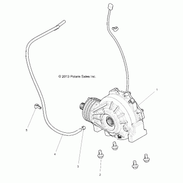DRIVE TRAIN, FRONT GEARCASE MOUNTING - Z17VFE92AK/AM/AB (49RGRGEARCASEMTG14RZR1000)