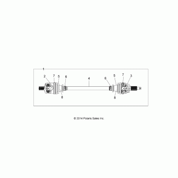 DRIVE TRAIN, FRONT HALF SHAFT - Z16VA87 ALL OPTIONS (49RGRSHAFTDRV15RZR900)