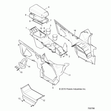 BODY, CENTER CONSOLE - G22GXE99AL/BL (700796)