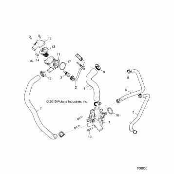 ENGINE, WATERPUMP AND BYPASS - Z17VBE99AR/AL/AE (700829)