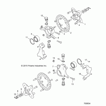 SUSPENSION, FRONT HUB - R17RHE99AU (700834)
