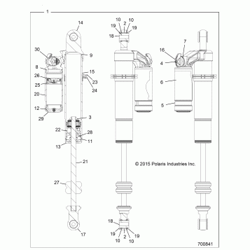 SUSPENSION, REAR SHOCK INTERNALS - G22GAJ99AP/BP (700841)