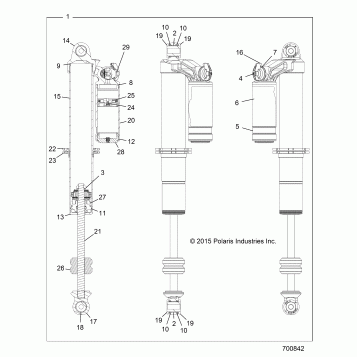 SUSPENSION, FRONT SHOCK INTERNALS - G22GAJ99AP/BP (700842)