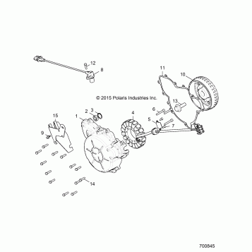 ENGINE, STATOR AND FLYWHEEL - R16RGE99A7/AE/AV (700845)
