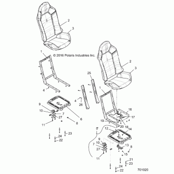 BODY, SEAT ASM. AND SLIDER - Z20N4E99AC/AL/AN/BC/BL/BN/M99AL/K99AF/AK/BF/BK (701020)