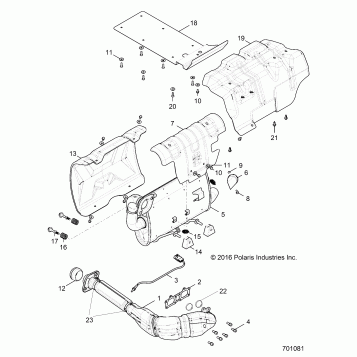 ENGINE, EXHAUST SYSTEM - R17RHE99AU (701081)