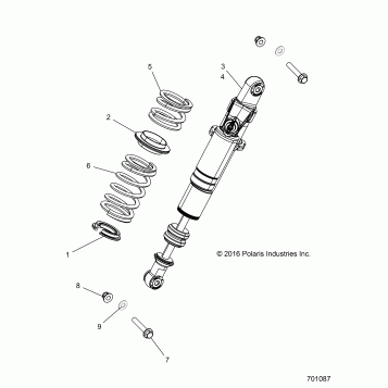 SUSPENSION, REAR SHOCK MOUNTING - R17RGE99AM/KAK (701087)