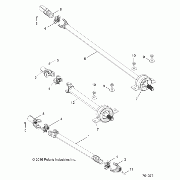 DRIVE TRAIN, FRONT PROP SHAFT - R17RHE99AU (701373)