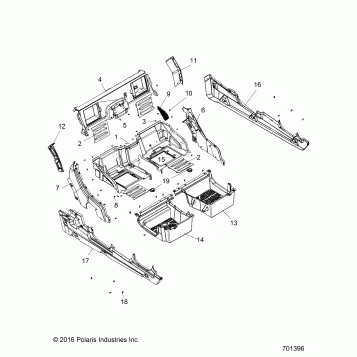 BODY, REAR CLOSEOFF ,FENDERS AND FLOOR - R17RHE99AU (701396)