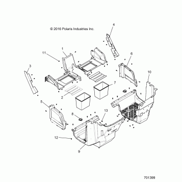 BODY, FRONT CLOSEOFF AND FLOOR - G22GME99AL/BL (701399)