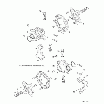 SUSPENSION, FRONT HUB - R17RGE99A7/A9/AW/AM/KAK (701757)
