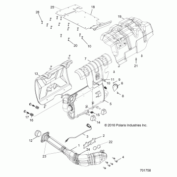 ENGINE, EXHAUST SYSTEM - R17RGE99A7/A9/AW/AM/KAK (701758)