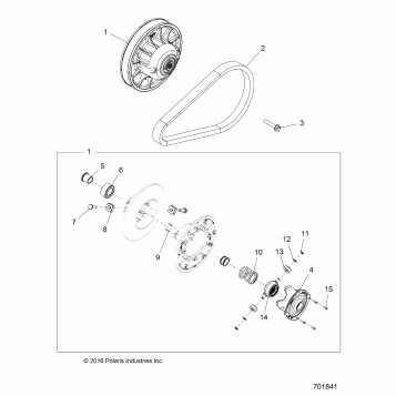 DRIVE TRAIN, SECONDARY CLUTCH - G22GAJ99AP/BP (701841)