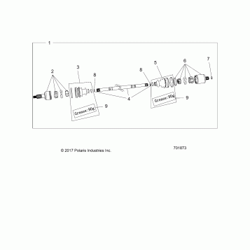 DRIVE TRAIN, REAR HALF SHAFT - Z23ASA87A2 (701873)