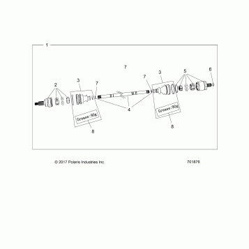 DRIVE TRAIN, FRONT HALF SHAFT - Z23ASA87A2 (701876)