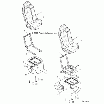 BODY, SEAT ASM. AND SLIDER - G22GXE99AL/BL (701988)