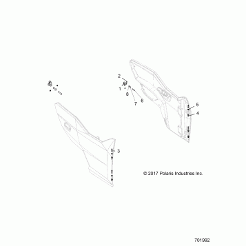 BODY, DOOR MOUNTING - G22GXE99AL/BL (701992)