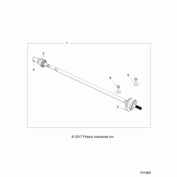 DRIVE TRAIN, REAR PROP SHAFT - R19RGE99A2/EAR/EBR/UAF/UBF/UAM/UBM/UA9/UB9/UAL/UBL/KAK/KBK (701995)