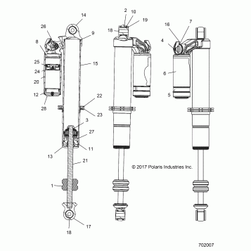 SUSPENSION, FRONT SHOCK INTERNALS - G22G4J99AP/BP (702007)