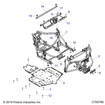 CHASSIS, MAIN FRAME AND SKID PLATES - G22GAJ99AP/BP (C700786)