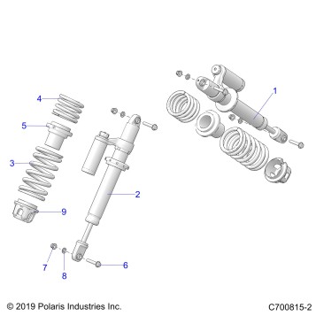 SUSPENSION, FRONT SHOCK MOUNTING - G22GXE99AL/BL (C700815-2)