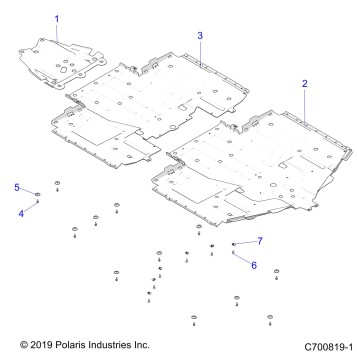 CHASSIS, SKID PLATES - G22GME99AL/BL (C700819-1)