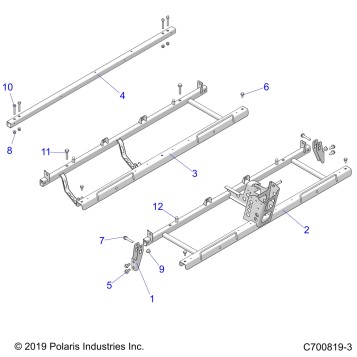 CHASSIS, SEAT SUPPORTS - G22GME99AL/BL (C700819-3)