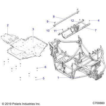 CHASSIS, MAIN FRAME AND SKID PLATES - G22GXE99AL/BL (C700860)