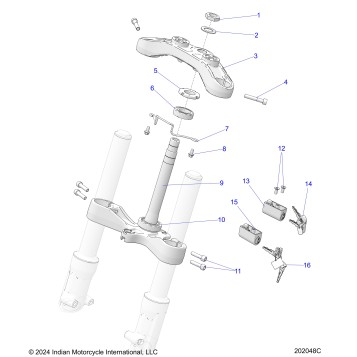STEERING, UPPER AND LOWER CLAMPS - N26SSB76/SSC76/SSD76 (202048C)