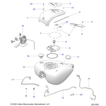 FUEL SYSTEM, FUEL TANK ASM. - N24TCDBB/TC9BB ALL OPTIONS (202105C)
